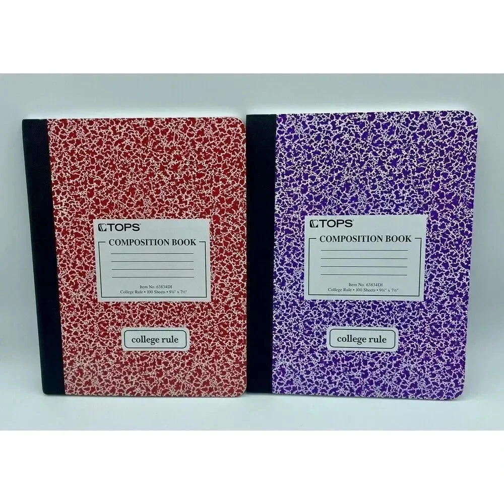 Tops Composition Note Book 100 Sheets 9.75" x 7.5" College‎ Rule Pack of 2